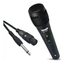 Microfone Profissional Com Fio 3metros P10 P/ Caixa De Som - Alinee