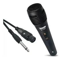 Microfone Profissional Com Fio 3Metros P10 Para Caixa De Som