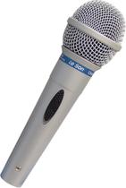 Microfone Profissional Com Fio 5 Metros Mc-200 Prata F018