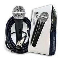 Microfone Profissional Com fio 5M Dinâmico Preto para louvor SM-58