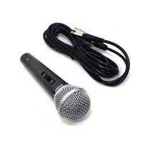 Microfone Profissional Com fio 5M Dinâmico Preto SM-58
