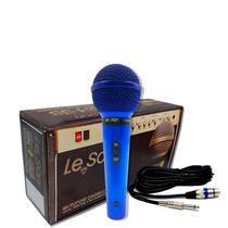 Microfone Profissional Com Fio Cardióide Leson Sm58 P4 Azul