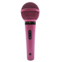 Microfone Profissional Com Fio Cardióide Leson Sm58 P4 Rosa