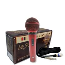 Microfone Profissional Com Fio Cardióide Sm58 P4 Vermelho