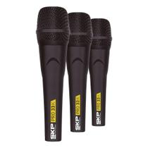 Microfone profissional com fio kit com 3 peças, não acompanha cabos pro-33k - SKP