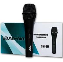 Microfone Profissional De Mão Soundvoice Sm90 Com Fio Bag