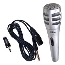 Microfone Profissional Dinâmico Com Fio P/ Karaoke Cabo 3m - Idea