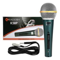 Microfone Profissional Dinâmico Kadosh K58p Com Cabo 4,5m Nf