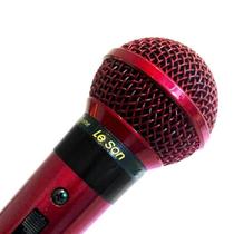Microfone Profissional Dinâmico Leson MC200 Vermelho