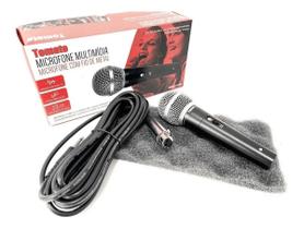 Microfone Profissional Dinâmico Metal C/ Fio 5m Mt-1012