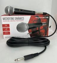 Microfone Profissional Dinâmico Metal C/ Fio 5m Mt-1012 - Tomate