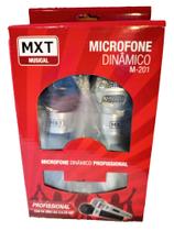 Microfone Profissional Dinâmico Par Preto/prata Mxt M-201