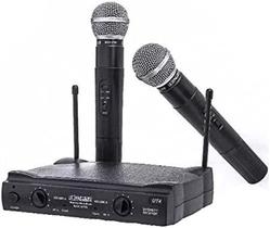 Microfone Profissional Duplo Sem Fio UHF Bateria Igreja Culto Palestra