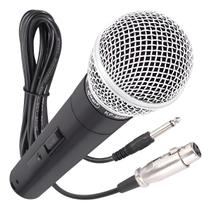 Microfone Profissional Knup KPM0014 Dinâmico com Fio Cabo P10 de 5 Metros Preto Microfone Profissional Knup KPM0014 Dinâmico com Fio Cabo P10 de 5 Metros Preto