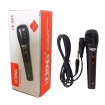 Microfone Profissional Le-905 Cabo P10 De Mão Com Fio 2,5 M