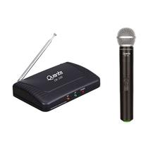 Microfone Profissional Quanta QTMWU105 Wireless UHF Preto Homologação: 153032012961