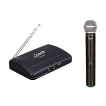 Microfone Profissional Quanta QTMWU105 Wireless UHF Preto