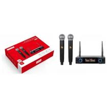 Microfone Profissional Sem Fio com Receptor - 2 Unidades - Tomate MT-2303