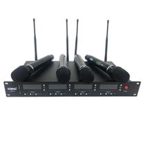 Microfone Profissional Sem Fio Uhf Wirelees 4 Bastões Le-912