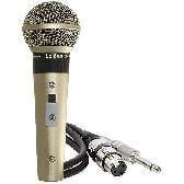 Microfone Profissional Sm58 P4* Champanhe Acompanha Cabo De 5 Metros