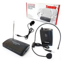 Microfone Profissional Wireless Lapela Headset Sem Fio - Tomate