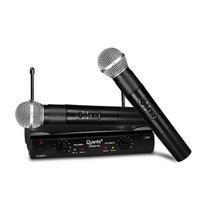 Microfone Quanta QTMIC103 Sem Fio Bivolt - Preto Microfone Quanta QTMIC103 Sem Fio Bivolt - Preto