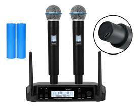 Microfone Recarregável Sem Fio Duplo Glxd4 Beta 58a - SHU