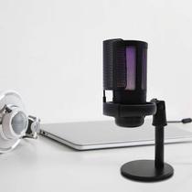 Microfone RGB Condensador Com Conector De Monitoramento De Fone De Ouvido USB