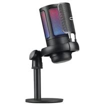Microfone RGB Condensador Com Conector De Monitoramento De Fone De Ouvido USB Profissional Controle De Luz Gamer Para Computador Jogos Transmissao - TOMATE Microfone RGB Condensador Com Conector De Monitoramento De Fone De Ouvido USB Profissional Controle De Luz Gamer Para Computador Jogos Transmissao - TOMATE
