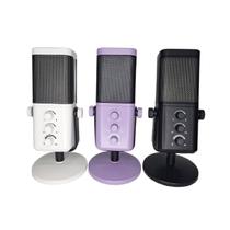 Microfone RGB Gamer USB-C Profissional Stream e Gravação -