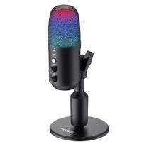 Microfone Rise Mode Elite 04 Gamer RGB USBC Profissional para Streaming e Jogos