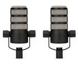 Microfone Rode PodMic Broadcast-Grade Dynamic, pacote com 2