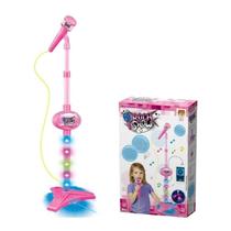 Microfone Rosa Com Som/Luz e Blueethooth - DMToys