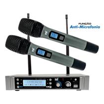 Microfone S/Fio Digital Duplo Tsi-1500 Uhf 800 Canais Bivolt