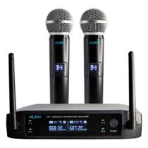 Microfone S/ Fio Duplo UHF Digital Ls902 leson