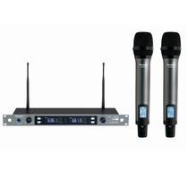 Microfone s/ Fio Karsect KRP2R Duplo Recarregável Rack
