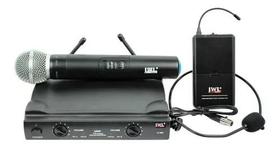 Microfone s/ Fio Profissional Duplo Mão X Auricular JWL U585 UHF