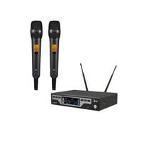 Microfone s/ fio Profissional Dylan Multi frequencia -- Duplo (2 bastões) -- D-8000S