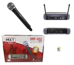 Microfone s/fio profissional uhf-202 r201 mxt