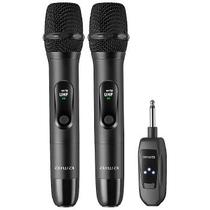 Microfone sem Fio Aiwa 2 Microfones - 78881-01 Microfone sem Fio Aiwa 2 Microfones - 78881-01