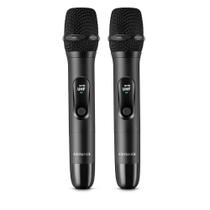 Microfone sem Fio Aiwa Aws-mic-01 Duplo Dinâmico com 10hrs de Bateria
