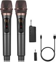 Microfone sem fio ALPOWL Metal Dynamic com recarregável Microfone sem fio ALPOWL Metal Dynamic com recarregável