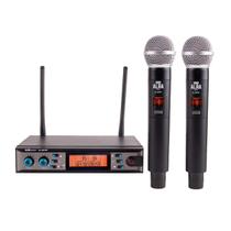 Microfone Sem Fio Alra AL-207SF UHF 640-690 Mhz - 2 Bastões