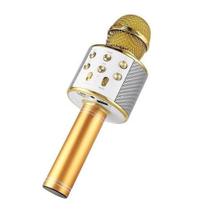 Microfone Sem Fio Bluetooth Alto Falante Embutido Karaokê Q7 - TOMATE