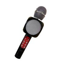 Microfone Sem Fio Bluetooth Karaokê Led Lelong LE-915 Preto p/ Festas e Entretenimento