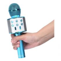 Microfone Sem Fio Bluetooth Karaokê Ws 858 - Azul Homologação: 149822010251 Microfone Sem Fio Bluetooth Karaokê Ws 858 - Azul Homologação: 149822010251