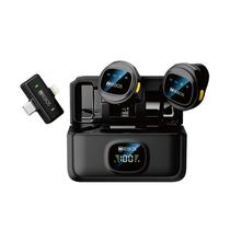 Microfone Sem Fio BragiMic MF-103 Wireless 2.4GHz Type-C compatível com Lightning para Celular iPhone Android Live