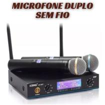 Microfone Sem Fio Com 2 Lelong Le-907 Profissional Uhf