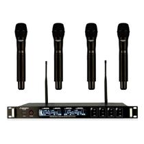 Microfone Sem Fio Com 4 Microfones de Mão SD-64 M - Soundrix