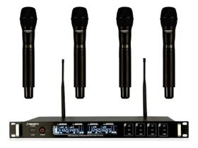 Microfone Sem Fio Com 4 Microfones de Mao SD64M - Soundrix